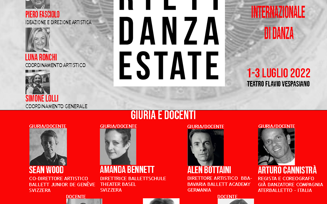 Rieti Danza Estate 2022 – Date e programma