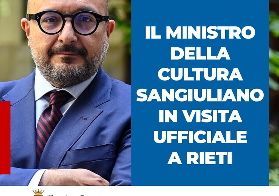 Il Ministro della cultura in visita a Rieti