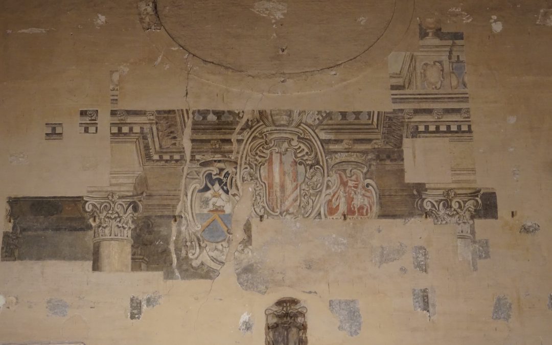 Gli stemmi della sala delle udienze del palazzo papale di Rieti