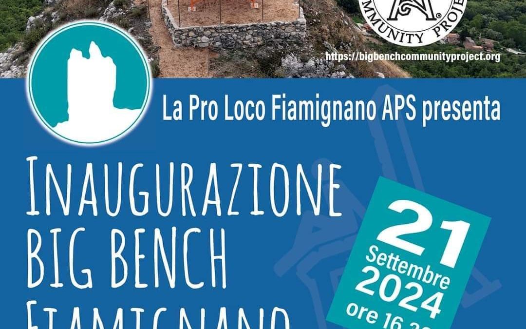 A Fiamignano arriva il Big Bench