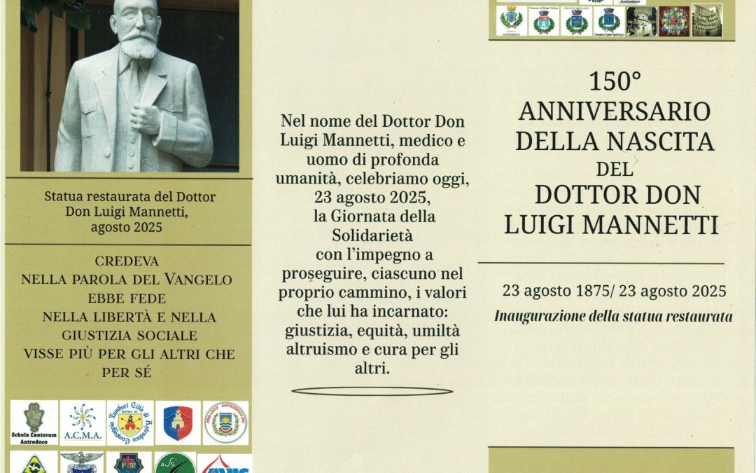 150° Anniversario della Nascita del Dottor Don Luigi Mannetti