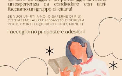 Il Book Club torna alla Biblioteca di Poggio Mirteto