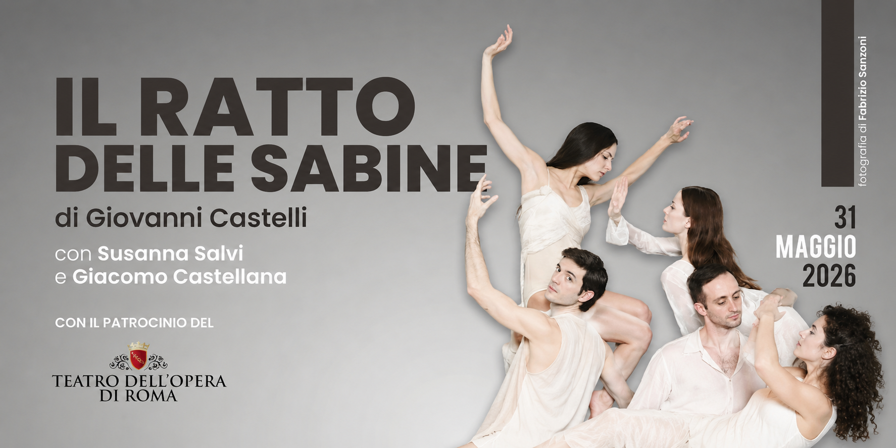 Eventi -Danza - Il mito prende vita a Rieti_ “Il Ratto delle Sabine” debutta in prima assoluta al Teatro Flavio Vespasiano - CLAUDIA CATTANI