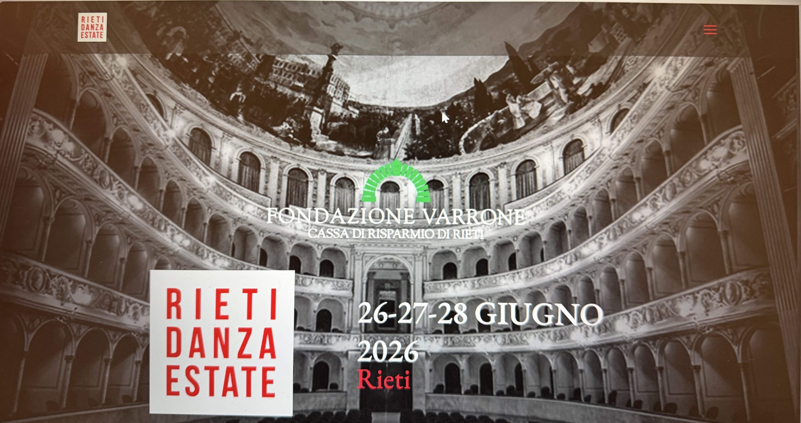 Rieti Danza Estate 2026 programma e special awards