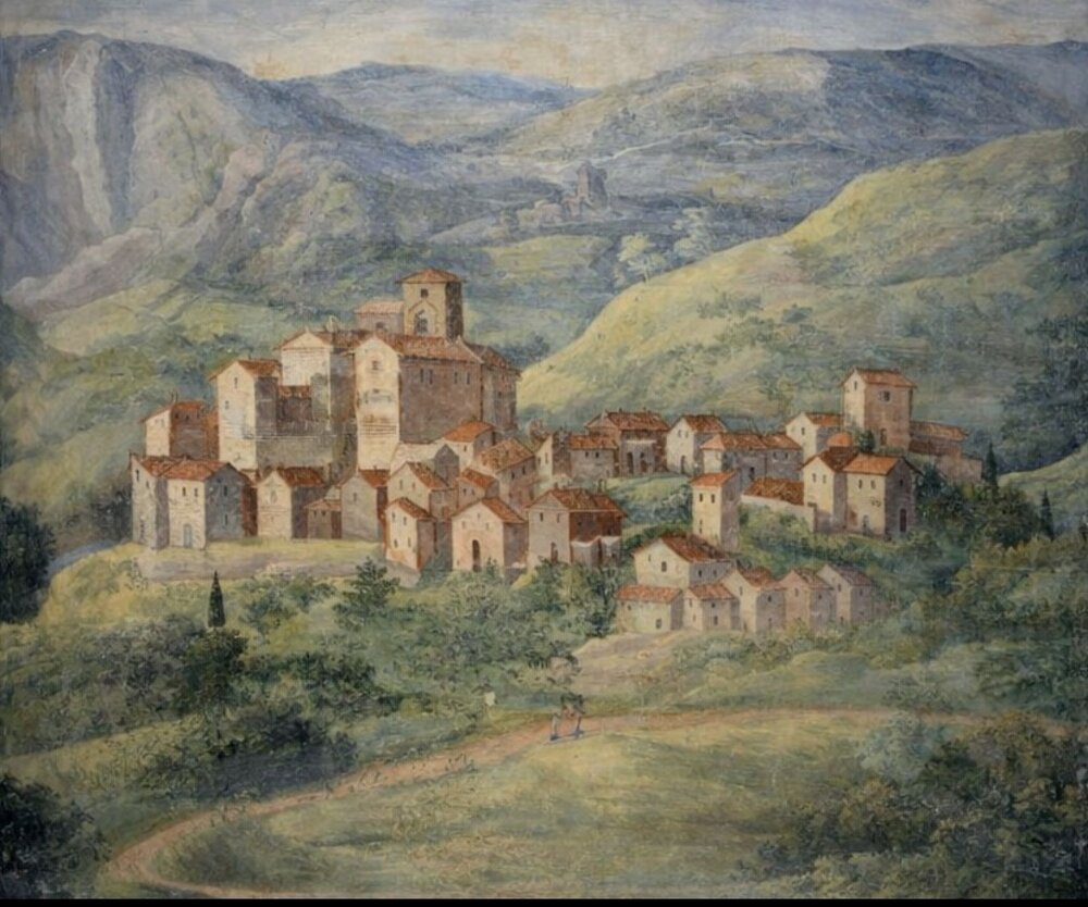 Elaborazione dell'affresco ad opera di Roberto Lorenzetti, 2026 Elaborazione dell'affresco ad opera di Roberto Lorenzetti, 2026