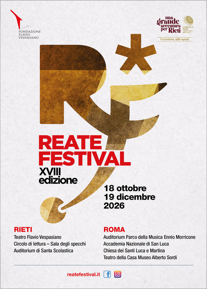 Reate Festival 2026: 27 appuntamenti tra Rieti e Roma Reate Festival 2026: 27 appuntamenti tra Rieti e Roma